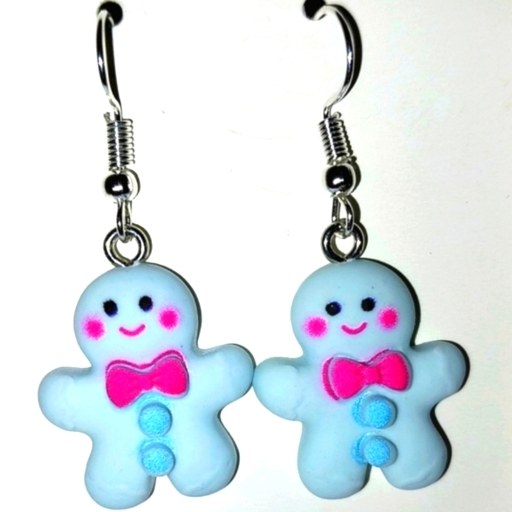 Blue Holiday Hand CRAFTED Dangle Earrings For Adults And Kids